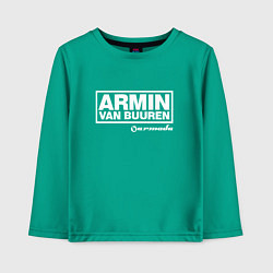 Лонгслив хлопковый детский Armin van Buuren, цвет: зеленый