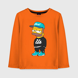 Лонгслив хлопковый детский Bart Just Us, цвет: оранжевый