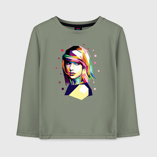 Детский лонгслив Taylor Swift Art / Авокадо – фото 1