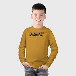 Лонгслив хлопковый детский Fallout 4, цвет: горчичный — фото 2