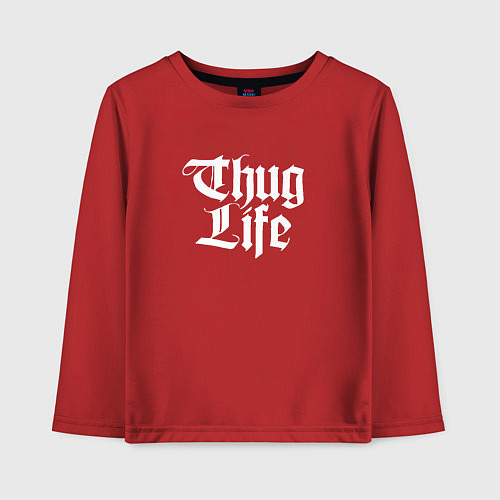 Детский лонгслив Thug Life: 2Pac / Красный – фото 1