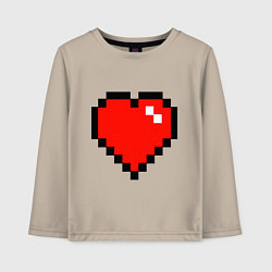 Лонгслив хлопковый детский Minecraft Lover, цвет: миндальный