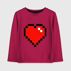 Лонгслив хлопковый детский Minecraft Lover, цвет: маджента
