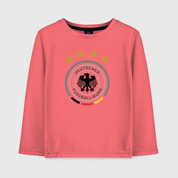 Лонгслив хлопковый детский Deutscher Fussball-Bund, цвет: коралловый
