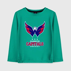 Лонгслив хлопковый детский Washington Capitals, цвет: зеленый