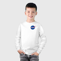 Лонгслив хлопковый детский NASA, цвет: белый — фото 2