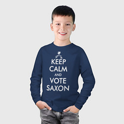 Лонгслив хлопковый детский Keep Calm & Vote Saxon, цвет: тёмно-синий — фото 2