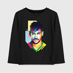 Лонгслив хлопковый детский Neymar: fun-art, цвет: черный
