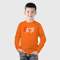 Лонгслив хлопковый детский 5аста, цвет: оранжевый — фото 2