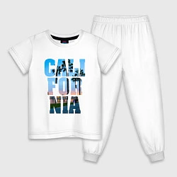 Пижама хлопковая детская California Dreams, цвет: белый