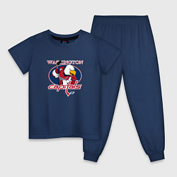 Пижама хлопковая детская Washington Capitals Hockey, цвет: тёмно-синий