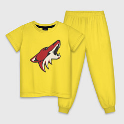 Пижама хлопковая детская Phoenix Coyotes, цвет: желтый