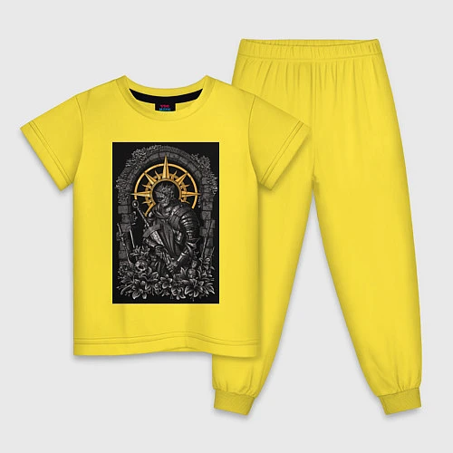 Детская пижама Dark Souls: Warrior / Желтый – фото 1