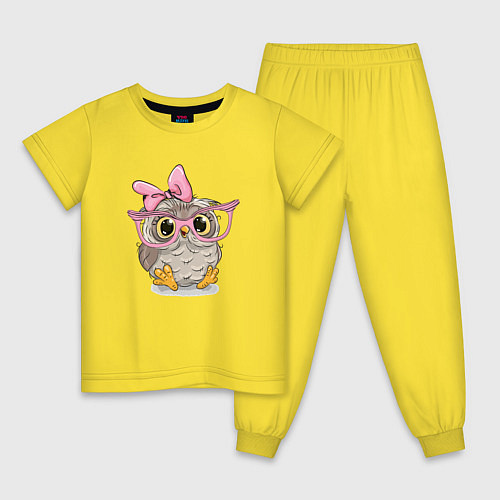 Детская пижама Совушка / Желтый – фото 1
