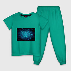 Пижама хлопковая детская SkyNet цвета зеленый — фото 1