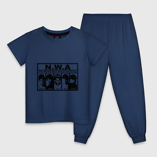 Детская пижама NWA / Тёмно-синий – фото 1