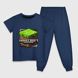 Пижама хлопковая детская Minecraft: Pocket Edition, цвет: тёмно-синий
