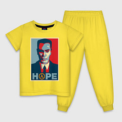 Пижама хлопковая детская G-Man Hope, цвет: желтый