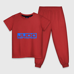 Пижама хлопковая детская Judo: More than sport, цвет: красный
