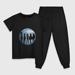 Пижама хлопковая детская Войны в матросках, цвет: черный