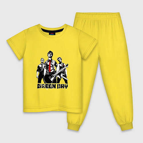 Детская пижама Группа Green Day / Желтый – фото 1