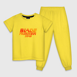 Пижама хлопковая детская Blade Runner 2049, цвет: желтый
