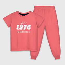 Пижама хлопковая детская Limited Edition 1976 цвета коралловый — фото 1
