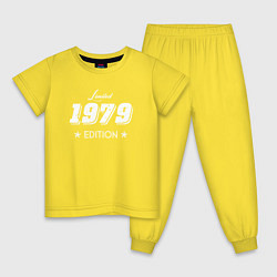 Пижама хлопковая детская Limited Edition 1979 цвета желтый — фото 1