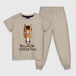 Пижама хлопковая детская BoJack Horseman, цвет: миндальный