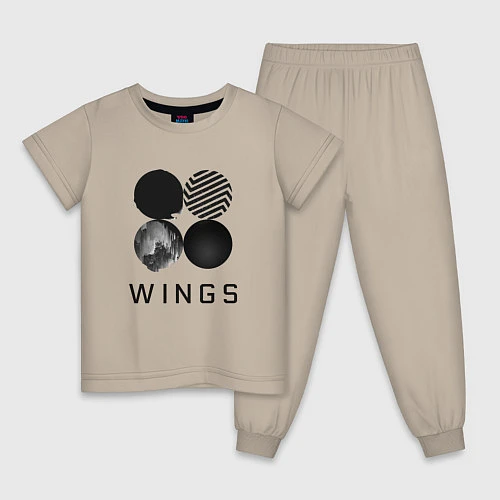 Детская пижама BTS Wings / Миндальный – фото 1