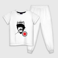 Пижама хлопковая детская Red Hot Chili Peppers: Off, цвет: белый