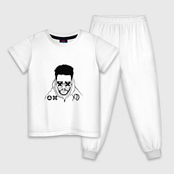Пижама хлопковая детская The Weeknd, цвет: белый