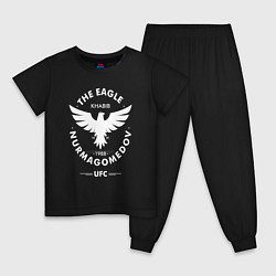 Пижама хлопковая детская The Eagle: Khabib UFC, цвет: черный
