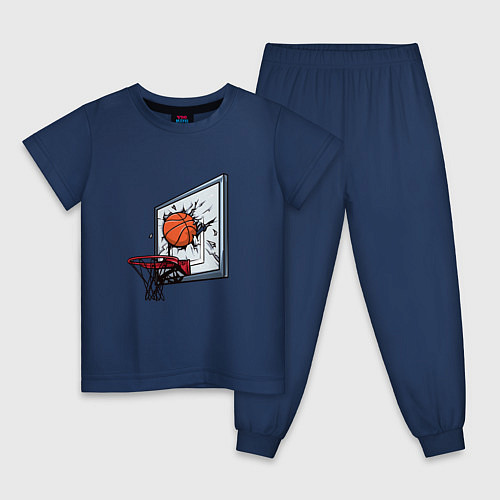 Детская пижама Уличный баскетбол / Тёмно-синий – фото 1