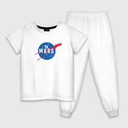 Пижама хлопковая детская Elon Musk: To Mars, цвет: белый