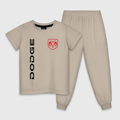 Детская пижама Dodge Style / Миндальный – фото 1