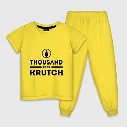 Пижама хлопковая детская Thousand Foot Krutch, цвет: желтый