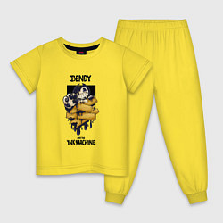 Пижама хлопковая детская Bendy 2022, цвет: желтый