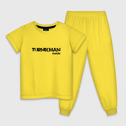 Пижама хлопковая детская Turnikman Inside, цвет: желтый