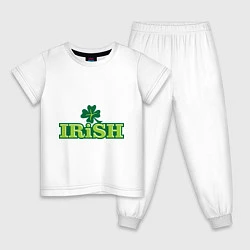 Пижама хлопковая детская Ирландия, цвет: белый