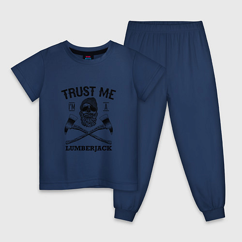 Детская пижама Trust me: Lumerjack / Тёмно-синий – фото 1