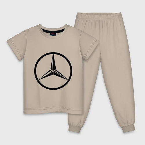 Детская пижама Mercedes-Benz logo / Миндальный – фото 1