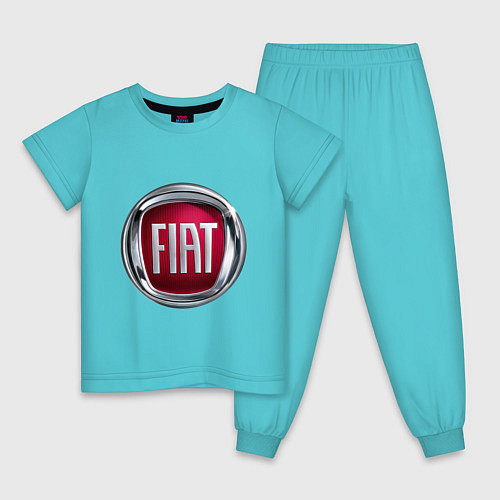 Детская пижама FIAT logo / Бирюзовый – фото 1