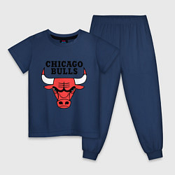 Пижама хлопковая детская Chicago Bulls, цвет: тёмно-синий