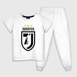 Пижама хлопковая детская Juventus 7J, цвет: белый