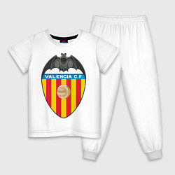 Пижама хлопковая детская Valencia CF, цвет: белый