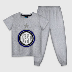 Пижама хлопковая детская Inter FC, цвет: меланж
