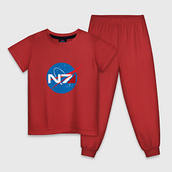 Пижама хлопковая детская NASA N7, цвет: красный