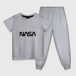 Пижама хлопковая детская NASA, цвет: меланж