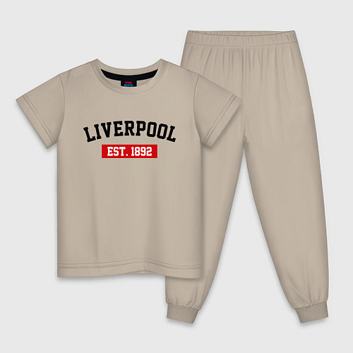 Детская пижама FC Liverpool Est. 1892 / Миндальный – фото 1